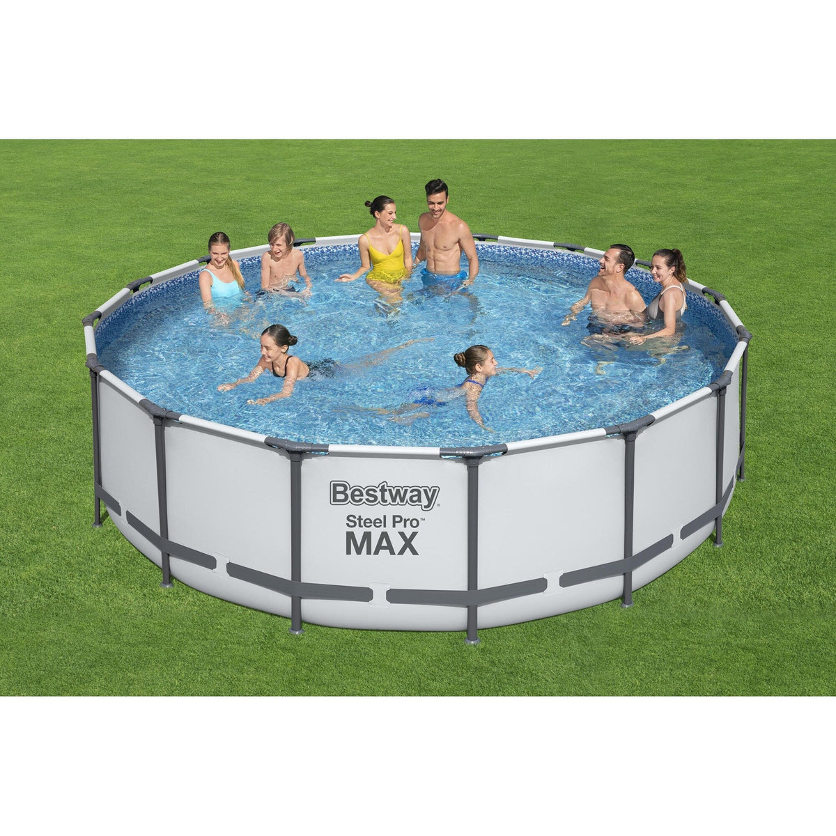 Piscine hors sol ronde Bestway Steel Pro MAX avec pompe et bâche