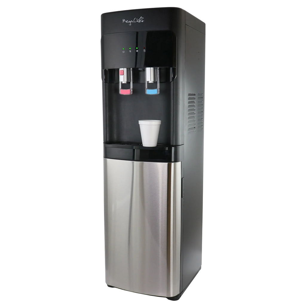 Distributeur d'eau chaude et froide à chargement par le bas MegaChef - 12x13.6x41