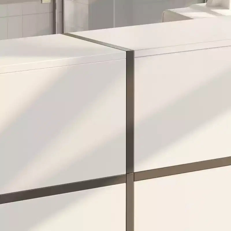 Comptoir de réception moderne blanc, Bureau d'accueil