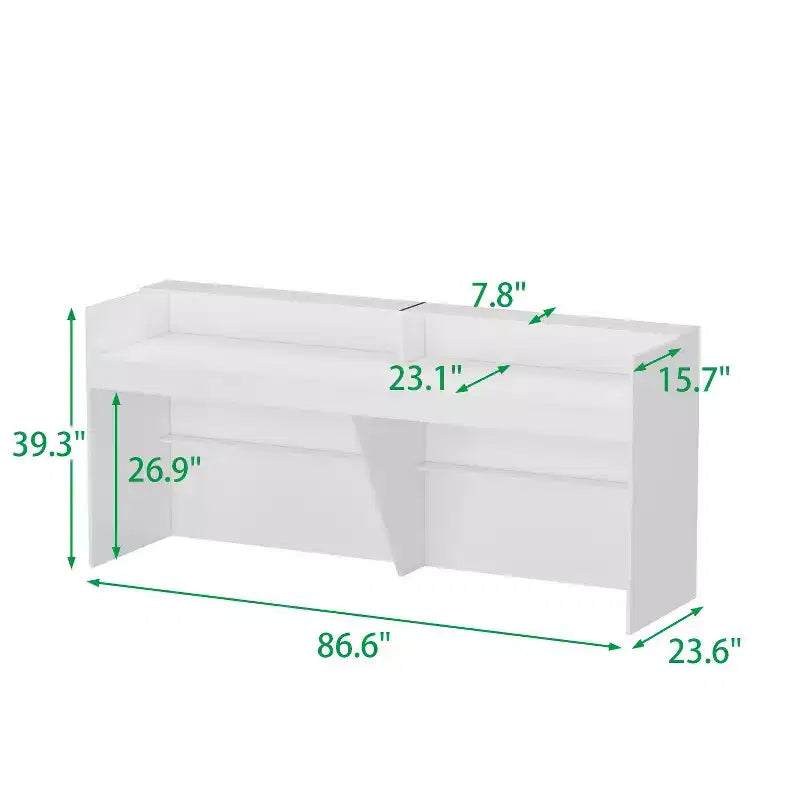 Comptoir de réception moderne blanc, Bureau d'accueil
