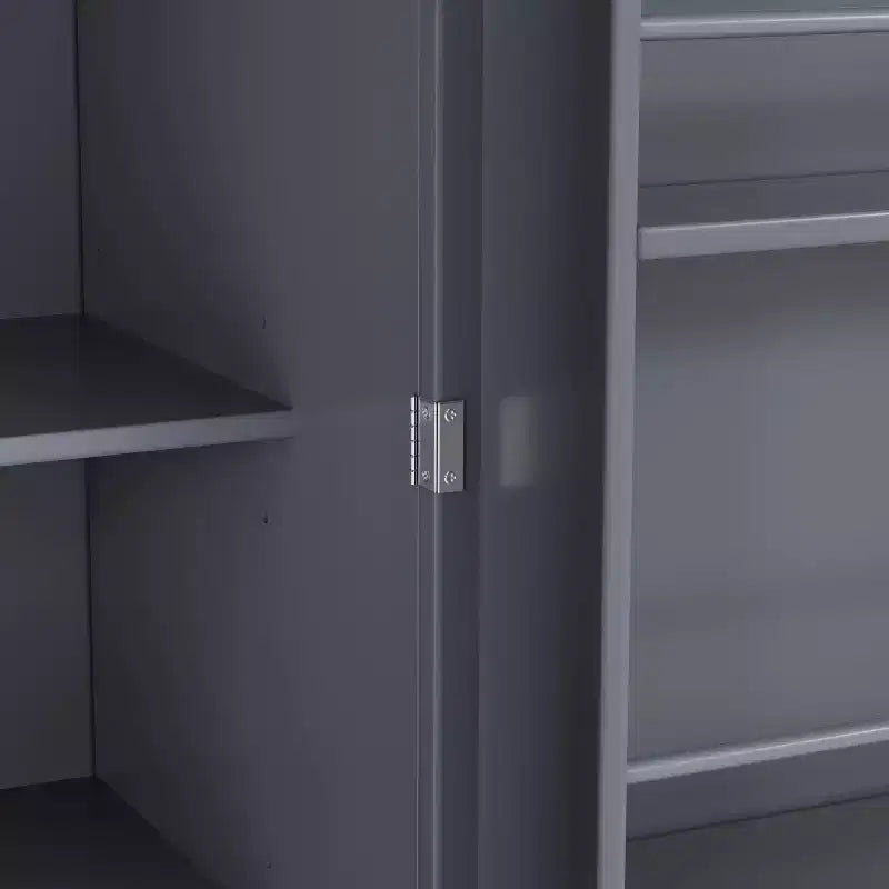 Meuble de rangement de cuisine autoportant, 3 étagères réglables, 3 tiroirs, 8 étagères de porte