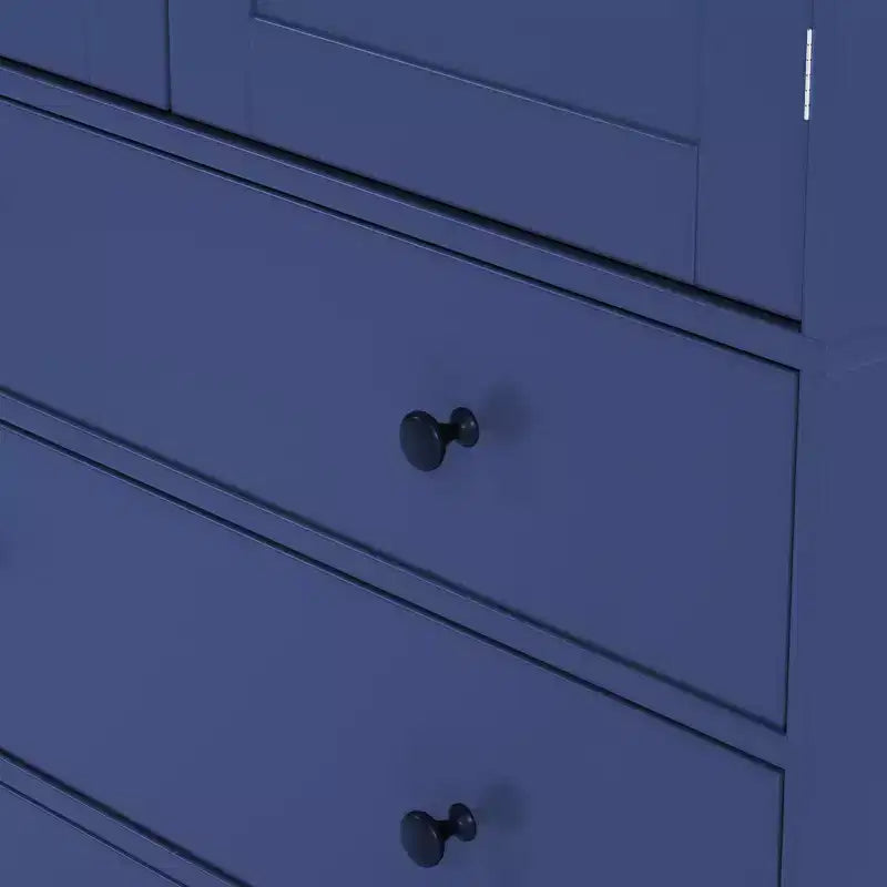 Meuble de rangement de cuisine autoportant, 3 étagères réglables, 3 tiroirs, 8 étagères de porte