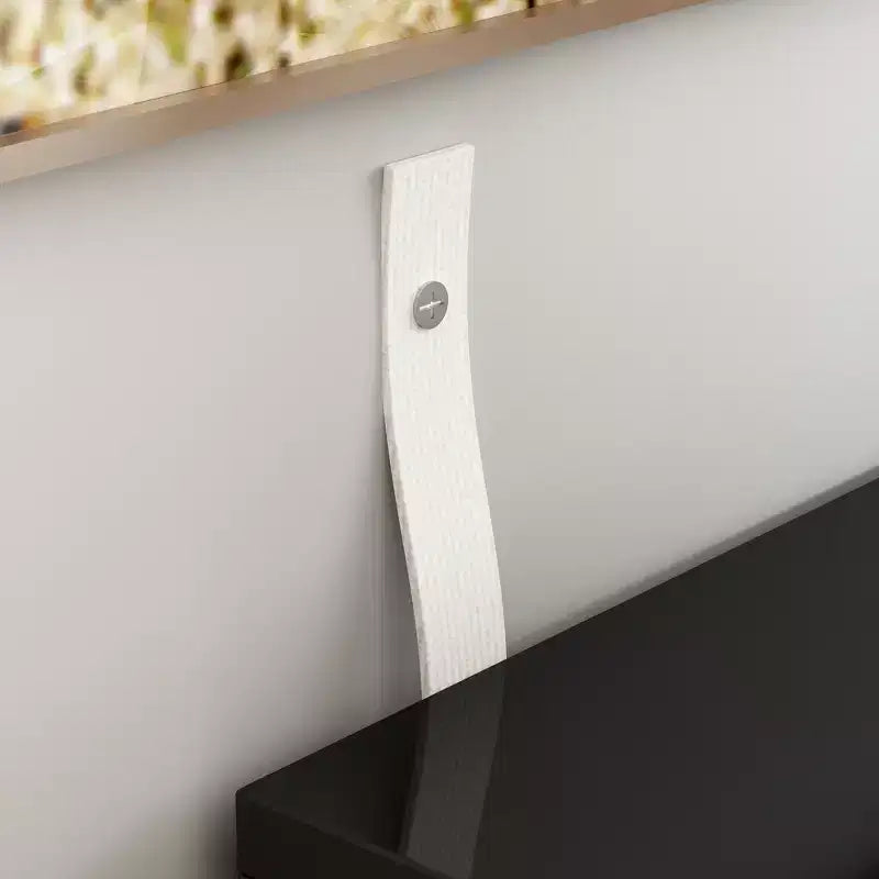 Commode 5 tiroirs laquée brillante avec éclairage sous le meuble, poignée dissimulée