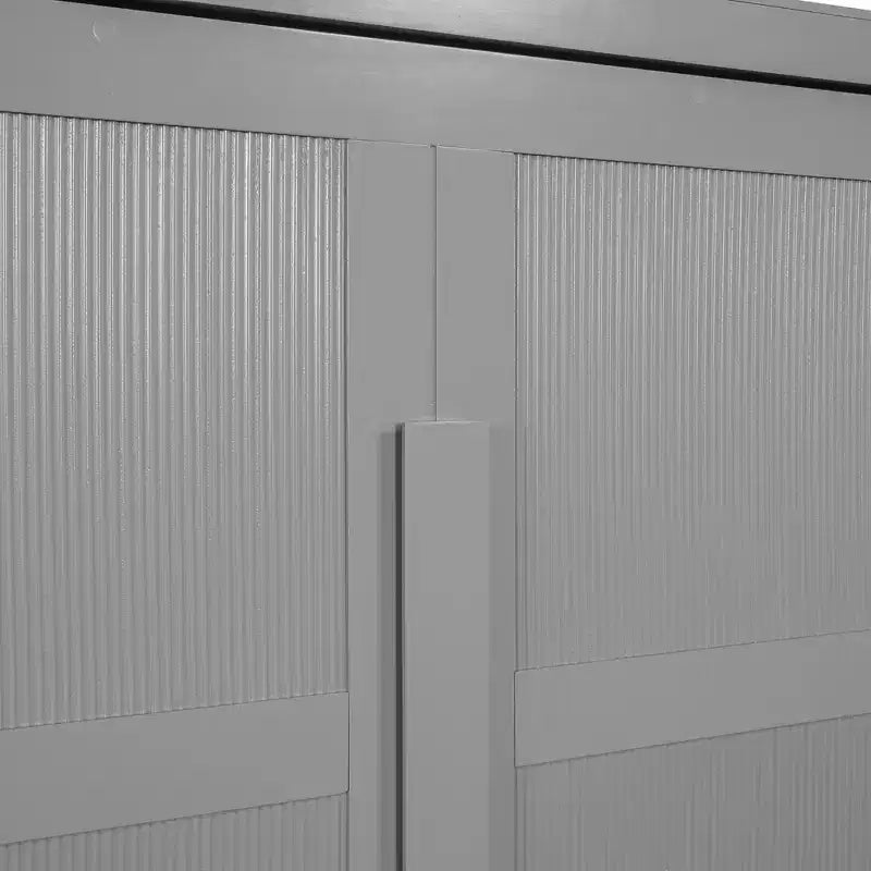 Lit escamotable Queen Size avec lumières LED, Blanc/Gris