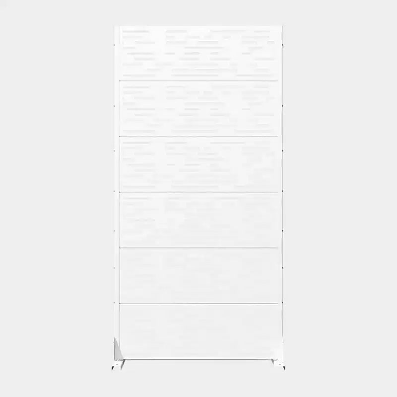 Paravent de confidentialité extérieur 72x35", blanc, séparateur pliant en 6 pièces pour jardin et terrasse