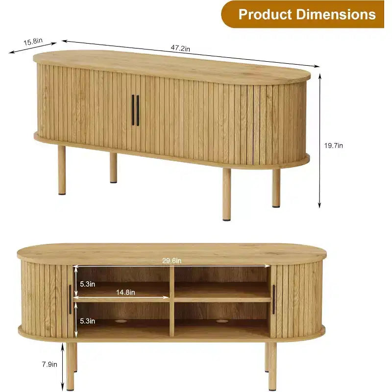Meuble TV 65", Meuble de Rangement Moderne pour Salon, Couloir, Chambre à Coucher