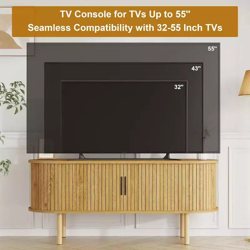 Meuble TV 65", Meuble de Rangement Moderne pour Salon, Couloir, Chambre à Coucher