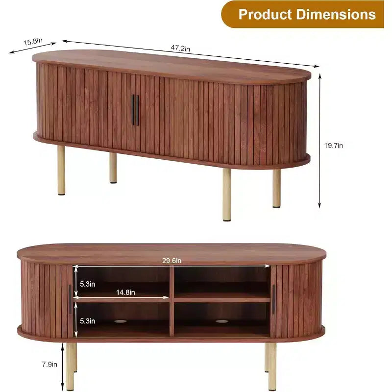 Meuble TV 65", Meuble de Rangement Moderne pour Salon, Couloir, Chambre à Coucher