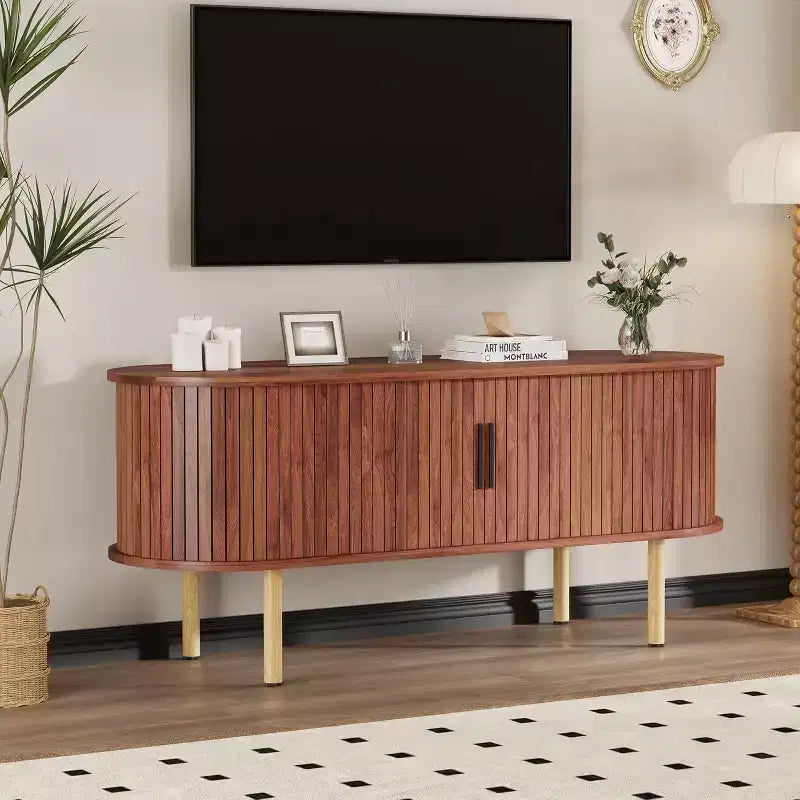 Meuble TV 65", Meuble de Rangement Moderne pour Salon, Couloir, Chambre à Coucher