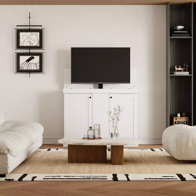 Station de jeu Smart Lift, hauteur réglable, double gestion des câbles, pour écrans 50"