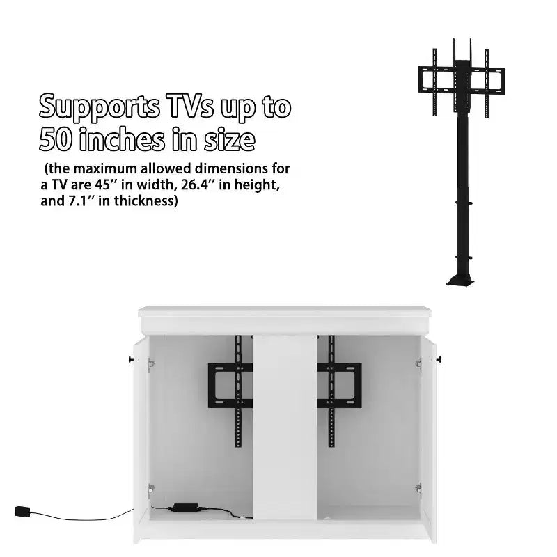 Station de jeu Smart Lift, hauteur réglable, double gestion des câbles, pour écrans 50"