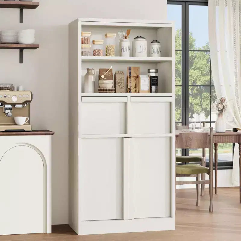 Meuble de salle de bain avec portes et tiroirs, meuble de rangement sur pied, meuble de rangement haut pour salle de bain, salon, cuisine, garde-manger