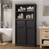 Meuble de salle de bain avec portes et tiroirs, meuble de rangement sur pied, meuble de rangement haut pour salle de bain, salon, cuisine, garde-manger