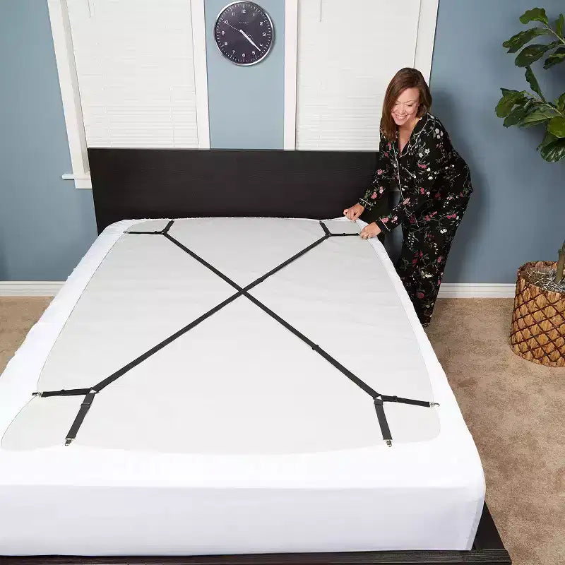 Sangles de maintien de drap de lit, Bretelles croisées pour matelas jumeaux, queen et king