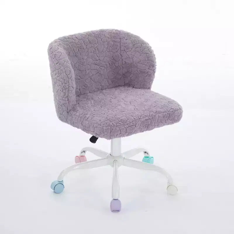 Fauteuil de bureau en velours avec piètement en métal doré, chaise de bureau pivotante à hauteur réglable