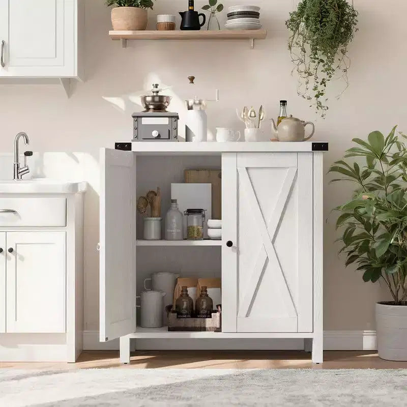 Meuble de rangement de ferme 15,7 x 30 x 31,5, Buffet avec 2 portes et étagères réglables