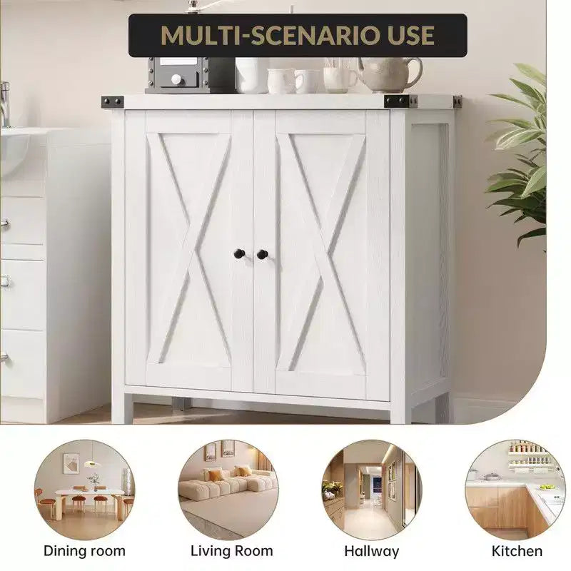 Meuble de rangement de ferme 15,7 x 30 x 31,5, Buffet avec 2 portes et étagères réglables