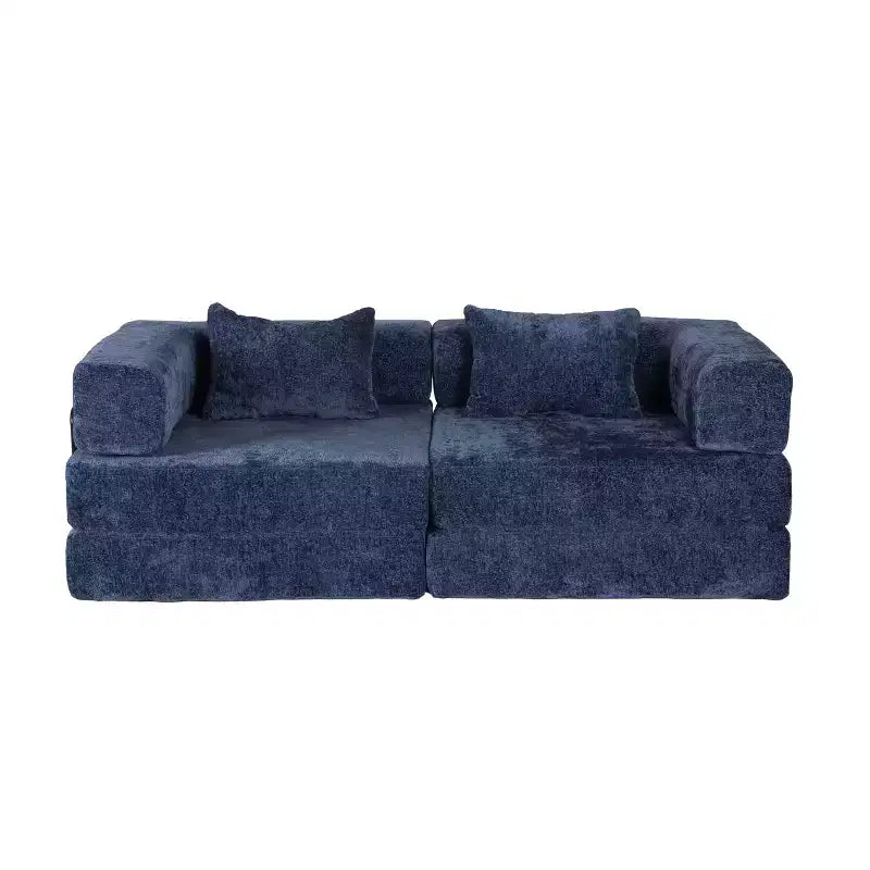 Canapé-lit convertible avec cadre fixe Causeuses modulaires sans ossature Tissu chenille