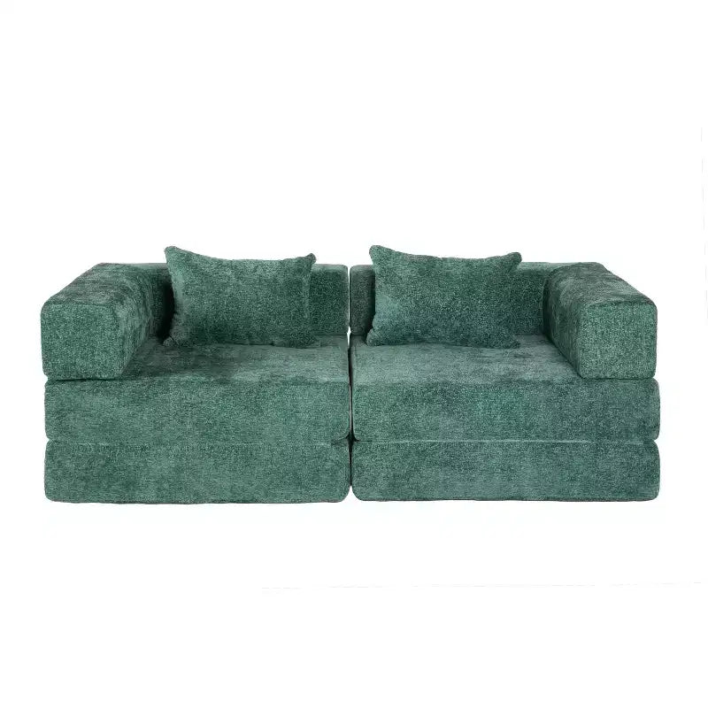 Canapé-lit convertible avec cadre fixe Causeuses modulaires sans ossature Tissu chenille