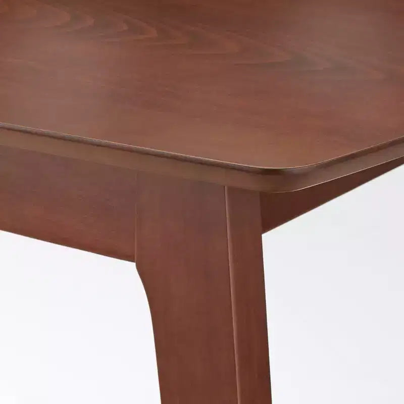 Table de salle à manger rectangulaire en hêtre massif, style Mid-Century Modern, noyer, 6 places