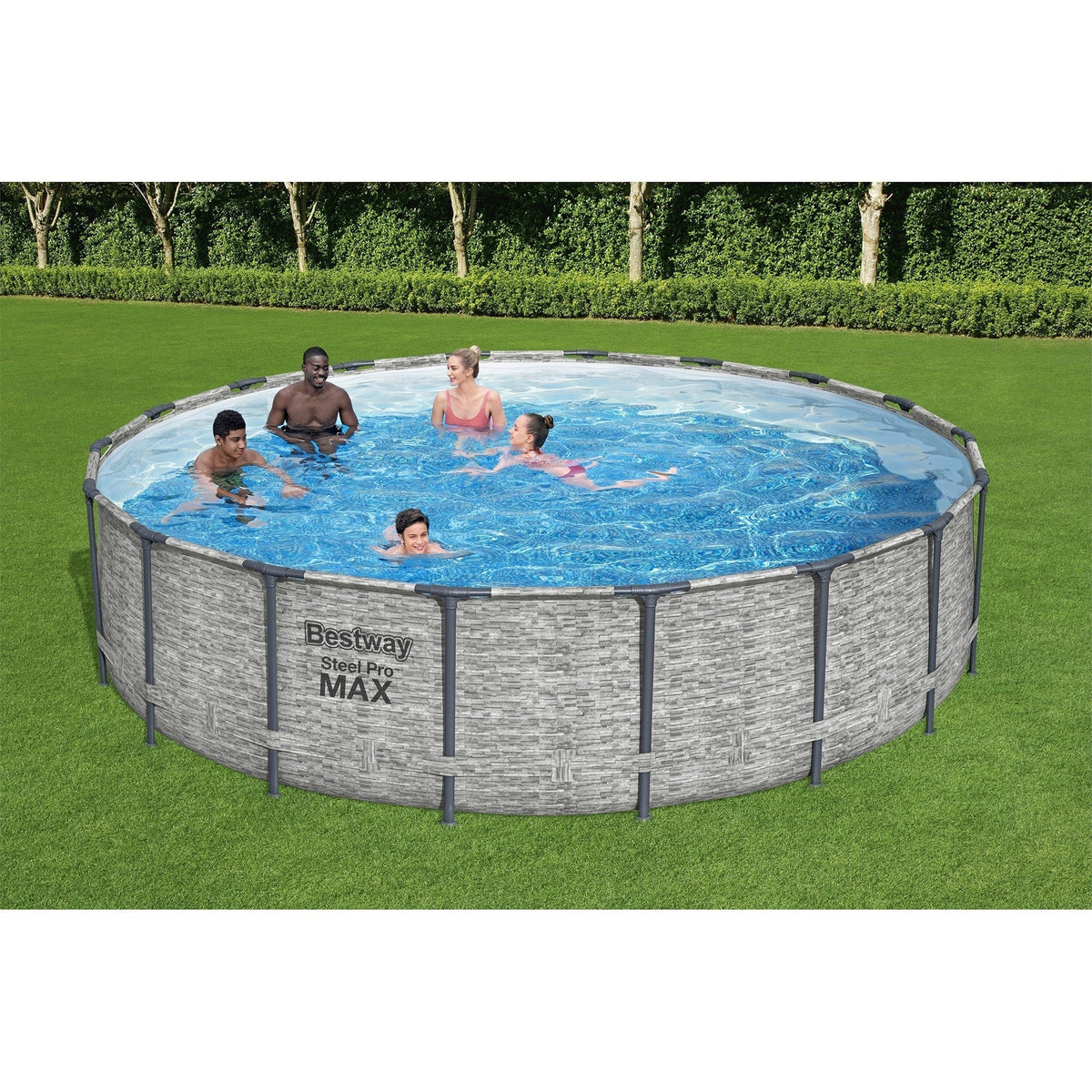 Piscine hors sol ronde Bestway Steel Pro MAX avec pompe et bâche