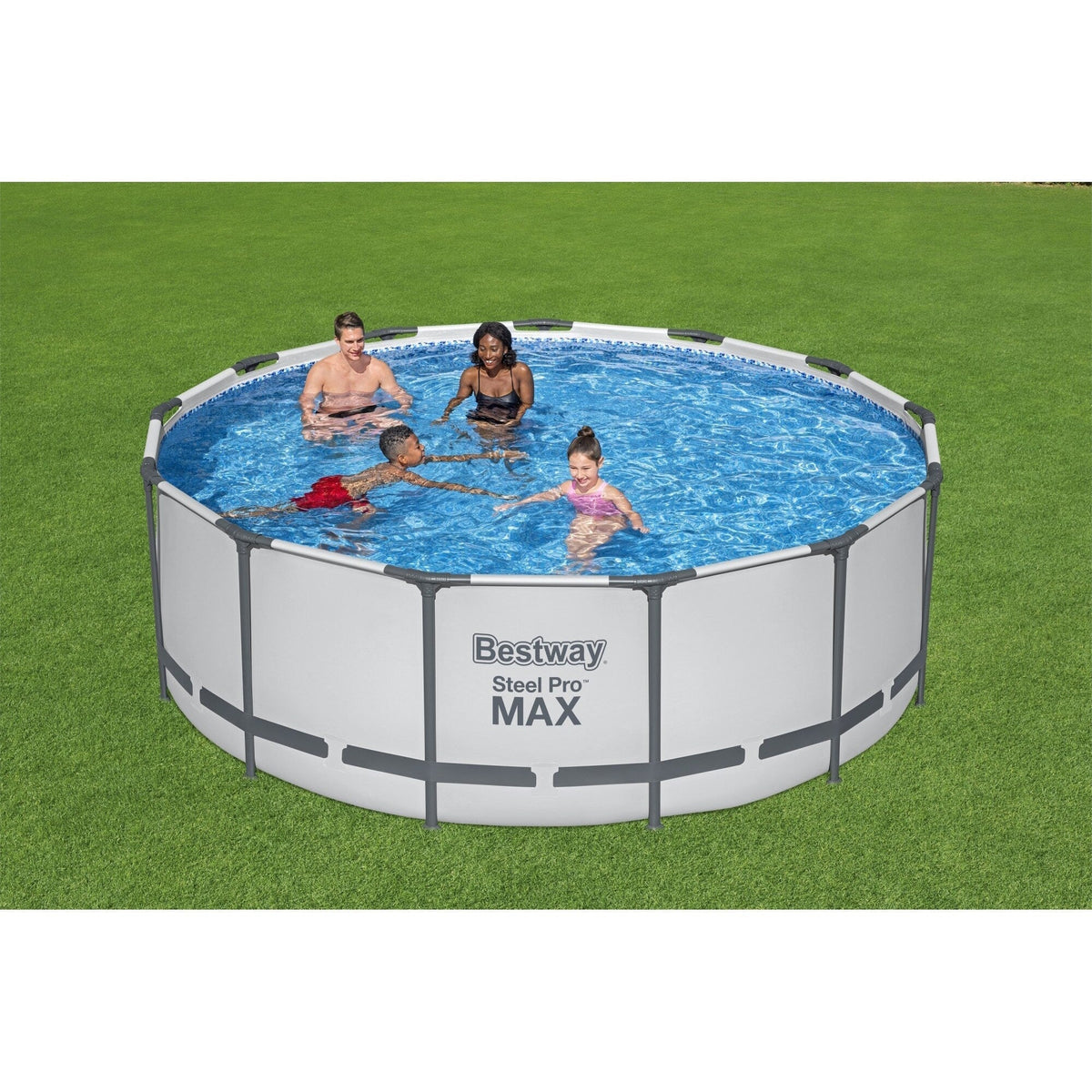 Piscine hors sol ronde Bestway Steel Pro MAX avec pompe et bâche