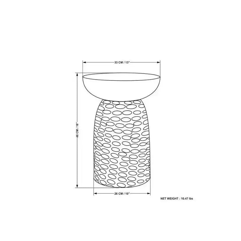 Table d'appoint ronde en bois de manguier, noire, 45 cm