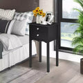 Table d'appoint Chevet avec 2 tiroirs, Noir