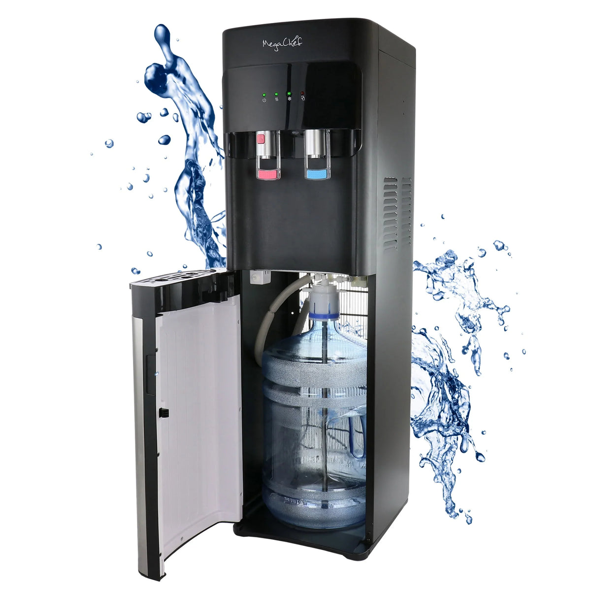 Distributeur d'eau chaude et froide à chargement par le bas MegaChef - 12x13.6x41